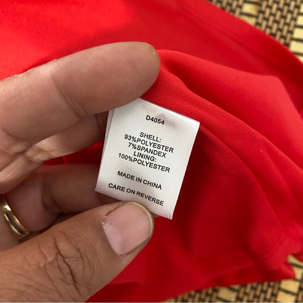 Alexia Admor Red Draped Midi Dress XL NWT Elegant Cocktail Party Evening - Picture 9 of 12